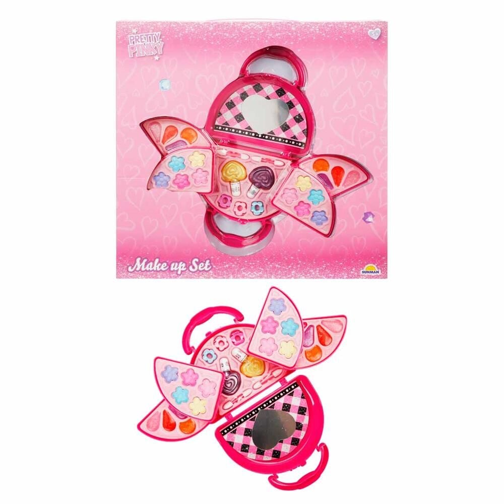 Pretty Pinky 3 Katlı Pembe Çantalı Makyaj Seti