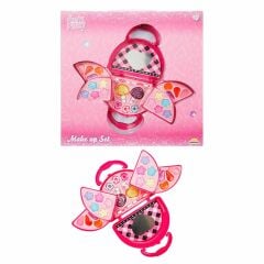 Pretty Pinky 3 Katlı Pembe Çantalı Makyaj Seti