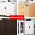 PowerMaster PM-26731 4 Haneli Şifreli Ve Anahtarlı Mekanik Siyah Çekmece Dolap Kilidi (Sol)