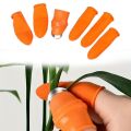 Yumurcak Shop® 5 Parça Pratik Parmak Koruyucu 1 Parça Baş Parmak Bıçaklı Eldiven Sebze Meyve Soyucu Kesme Ayıklayıcı Silikon Set