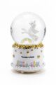 Pilli Işıklı Müzikli Kar Küresi–Pony At Figürlü Eğlenceli Masaüstü Biblo, LED Aydınlatmalı Dekoratif Hediyelik Kar Küresi
