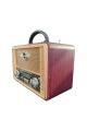 Yumurcak Shop® Retro, Nostaljik, Ahşap Tasarım Bluetooth Hoparlörlü, Şarjlı, Taşınabilir Otantik Tasarımlı FM/AM Destekli Radyo NS8098