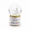 Pilli Işıklı Müzikli Kar Küresi–Pony At Figürlü Eğlenceli Masaüstü Biblo, LED Aydınlatmalı Dekoratif Hediyelik Kar Küresi