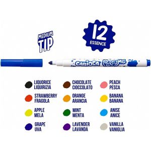 Carioca Kokulu Keçeli Boya Kalemi 12'li