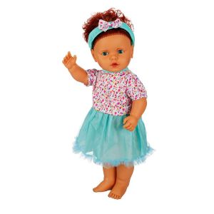 1060011 Lila Sesli Saçlı Et Bebek 60 cm - Stokta Olan Model Gönderilir
