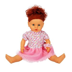 1060011 Lila Sesli Saçlı Et Bebek 60 cm - Stokta Olan Model Gönderilir