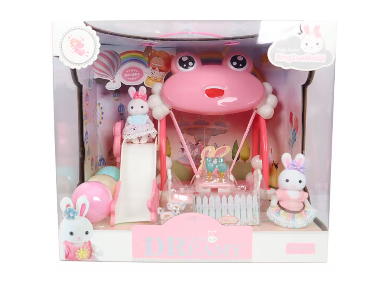 Bay Dreamy Mini Tavşan Büyük Kaydıraklı Salıncak Oyun Seti