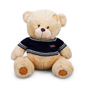 Oturan Kazaklı Peluş Ayı 42 cm.- S02001008