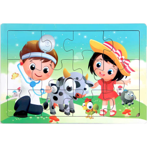 Ahşap Eğitici Puzzle 12 Parça - 1 Adet Stokta Olan Gönderilir