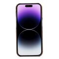 Apple iPhone 14 Pro Uyumlu Deri Arka Kapak UJ G2 Kahve