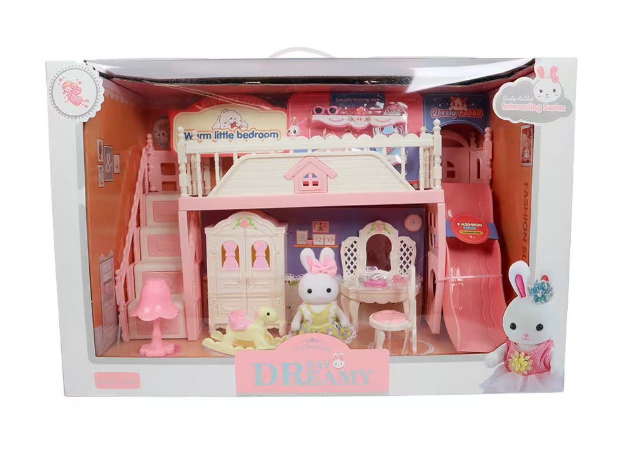 Bay Dreamy Mini Tavşan Kaydıraklı Yatak Odası Oyun Seti
