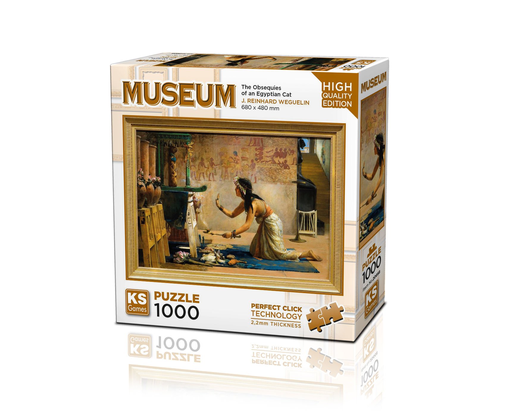 KS Puzzle 1000 Parça Museum The Obsequies of an Egyptian Cat