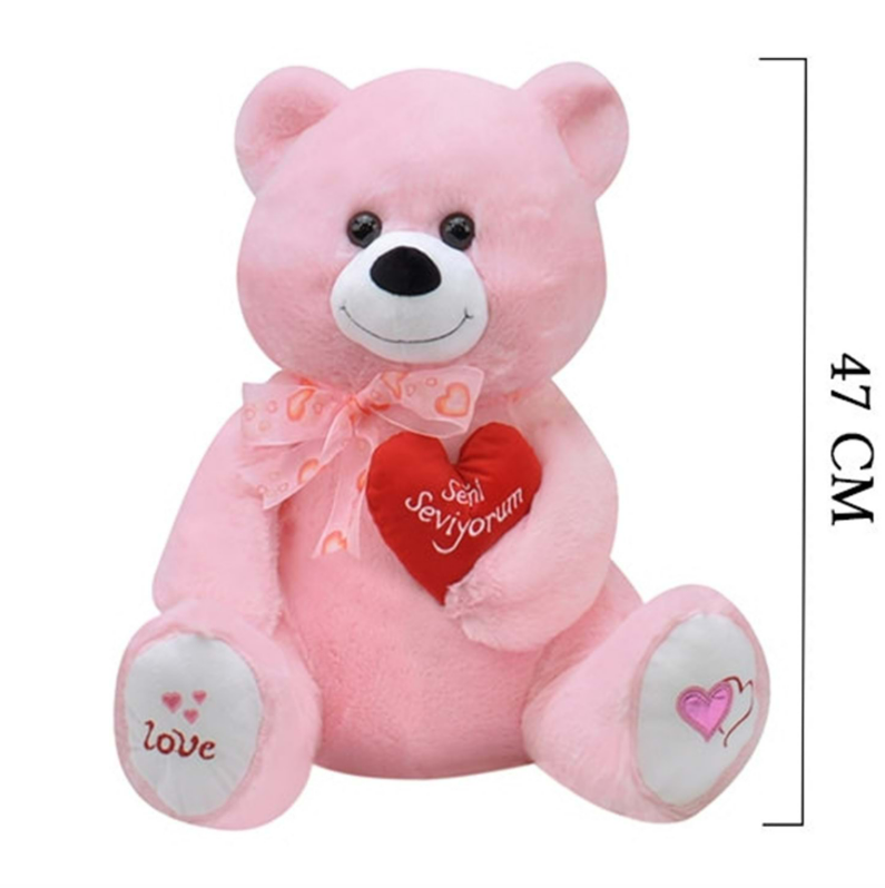 1030 YUMOŞ AYI 47 CM PEMBE PELUŞ