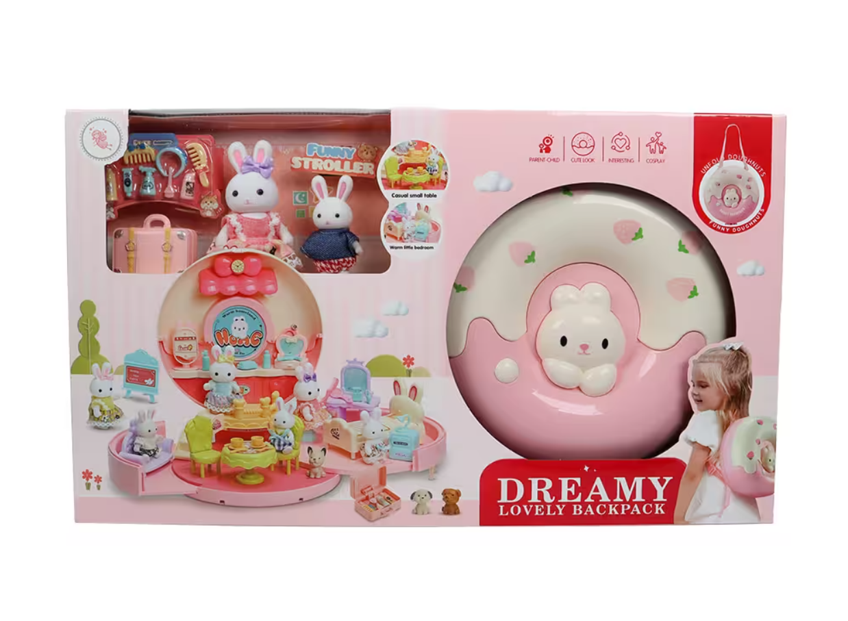 Bay Dreamy Mini Tavşan Sırt Çantalı Oyun Seti