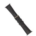 Apple Watch Uyumlu Deri Kordon 42-44-45mm FL1 Siyah