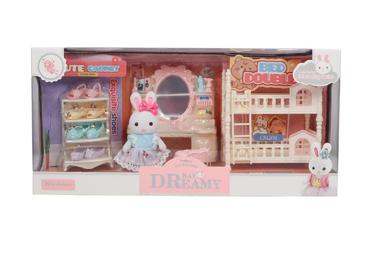 Bay Dreamy Mini Tavşan Ranzalı Yatak Odası Oyun Seti