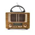 Yumurcak Shop® Küçük Mini Boy Retro Ahşap Tasarım Bluetooth Hoparlörlü Radyo – FM/AM Destekli, Şarjlı ve Taşınabilir Radyo NS-8108