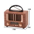 Yumurcak Shop® Küçük Mini Boy Retro Ahşap Tasarım Bluetooth Hoparlörlü Radyo – FM/AM Destekli, Şarjlı ve Taşınabilir Radyo NS-8108