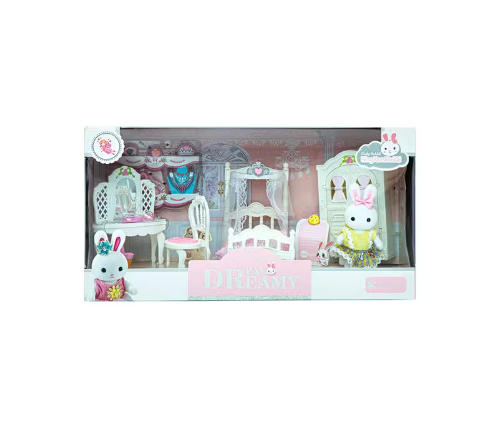 Bay Dreamy Mini Tavşan Ebeveyn Yatak Odası Oyun Seti