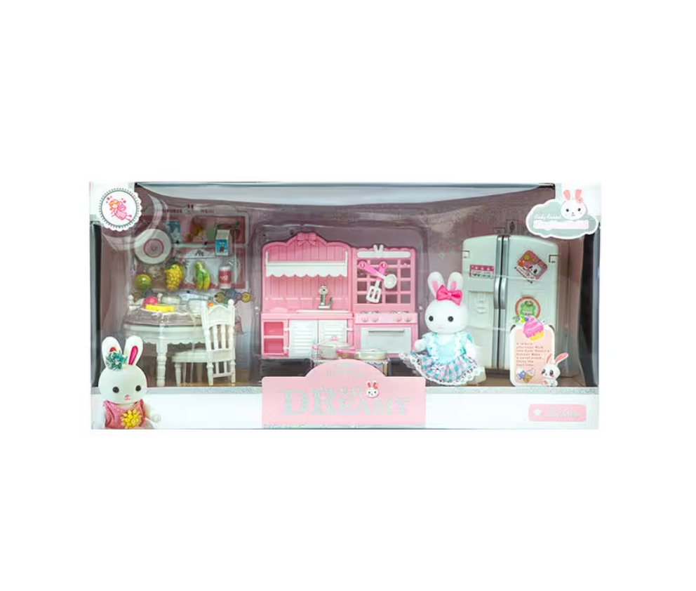 Bay Dreamy Mini Tavşan Buzdolaplı Mutfak Oyun Seti
