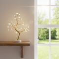 Masaüstü Boncuklu Şarjlı Ağaç Lamba – 3 Kademeli Dokunmatik Işık, Dekoratif LED Masaüstü Ortam Aydınlatması