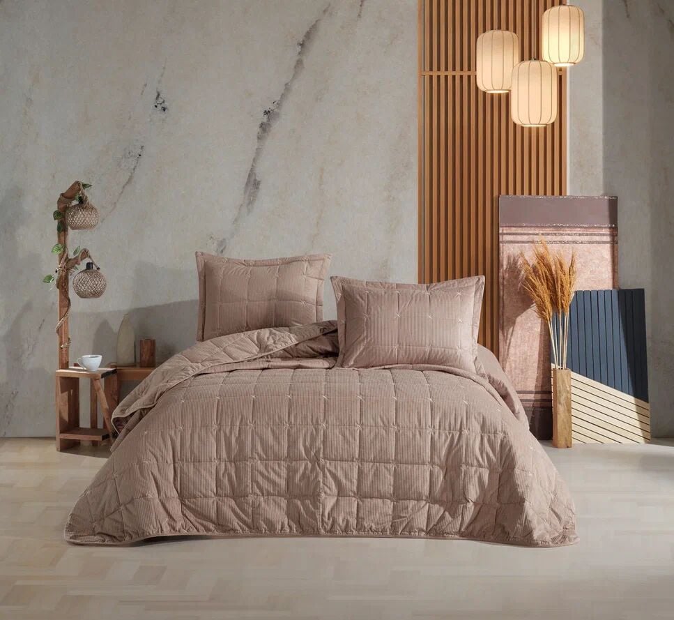 Hobby Ambiance Yatak Örtüsü Kahve