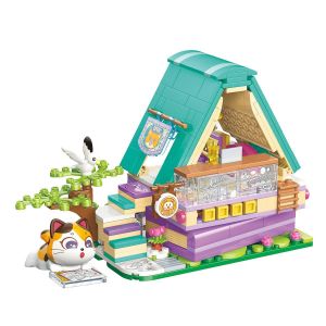 KP28018 Keeppley Lovely Street Calico Cat Comic House Blok Seti -Vagonlife