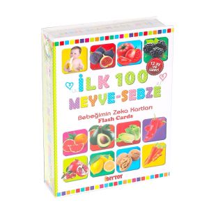 1765 Flash Card İlk 100 Meyveler Eğitici Kartlar 
