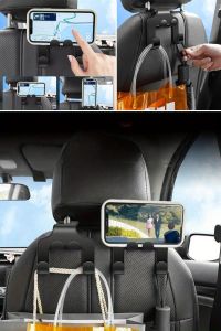 Oto Koltuk Arkası Düzenleyici Organizer Askılıklı Telefon,Tablet Tutucu