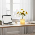 Işıklı Yapay Çiçek – Sarı Saksılı LED Dekoratif Bitki, Masaüstü ve Ev Ofis Aydınlatmalı Süs Bitkisi