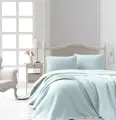 Şaheser Home Collection Jakarlı Yatak Örtüsü Seti Liv Mint