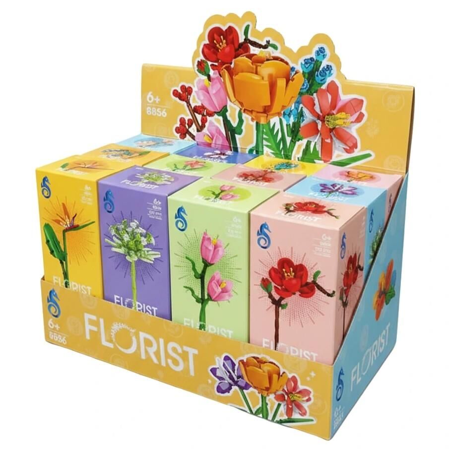 8856 KUTUDA 12 Lİ ÇİÇEK LEGO -CAN