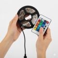 2 Metre Kumandalı USB LED Şerit Işık – Renk Ayarlı Dekoratif Ortam ve Ambiyans Aydınlatması