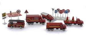 Die Cast Metal 20 Parça İtfaiye Seti - Tankerli