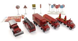 Die Cast Metal 20 Parça İtfaiye Seti - Tankerli