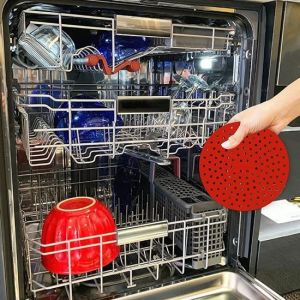 Ürün Gezegeni® Renkli Isıya Dayanıklı Yıkanılabilir Silikon Fırın Ve Airfryer Yuvarlak Pişirme Matı 23 Cm