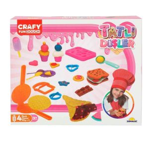 3493 Crafy Tatlı Düşler Oyun Hamuru Seti 200 g 22 Parça