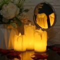 3’lü Pilli Dekoratif LED Mum Işıkları – Gerçek Alev Efektli
