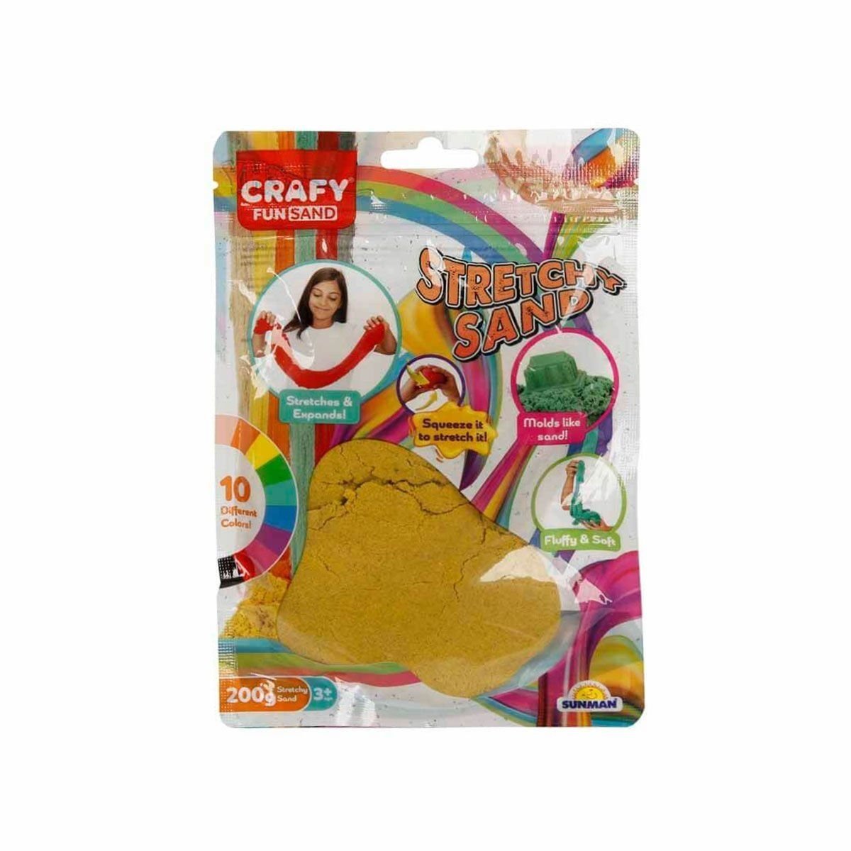 3600 Crafy Streç Oyun Kumu Sarı 200 g 