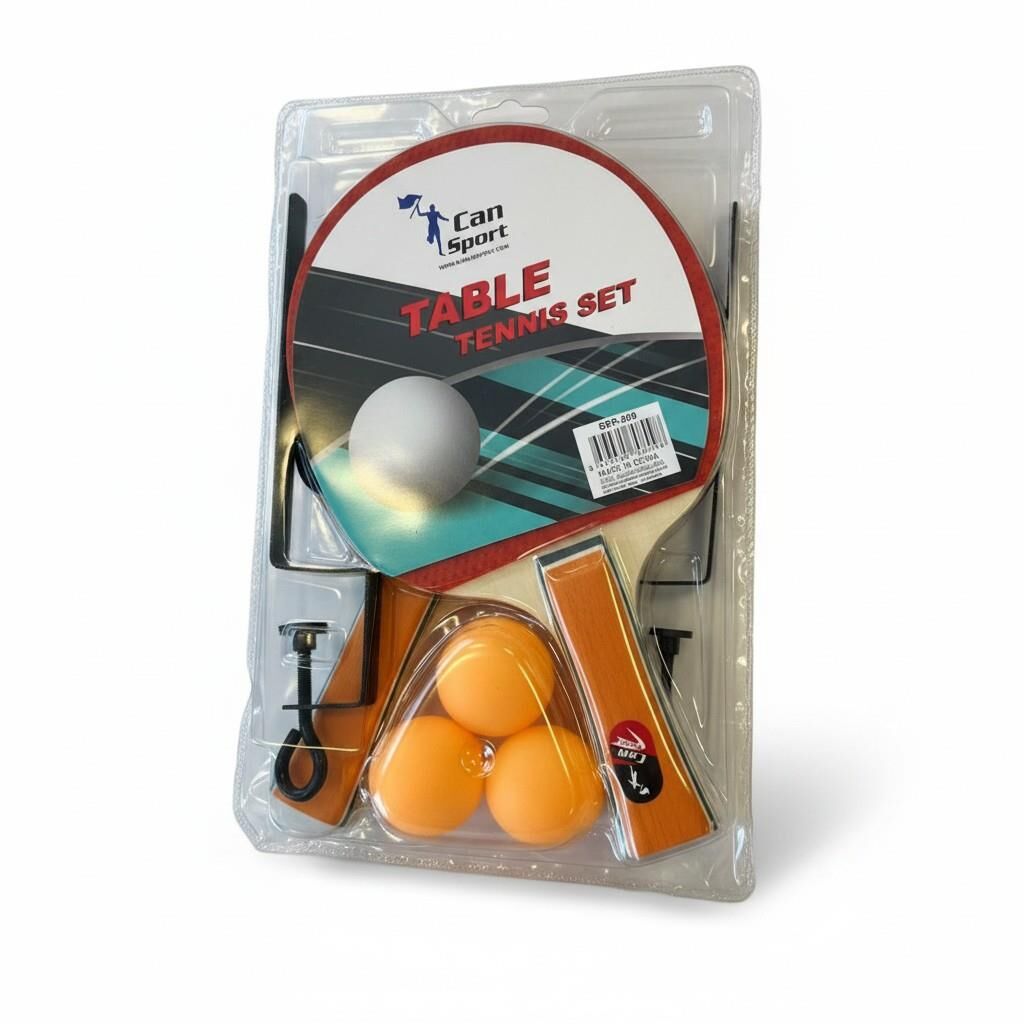 BSR-809 PVC DE PİNPON RAKETİ FİLE VE 3 TOP -CNT