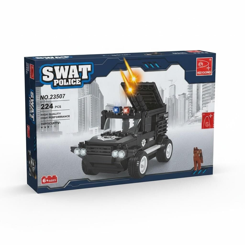 BIG23507 AUSINI SWAT 216 PARÇA MİNİ LEGO POLİS ARACI