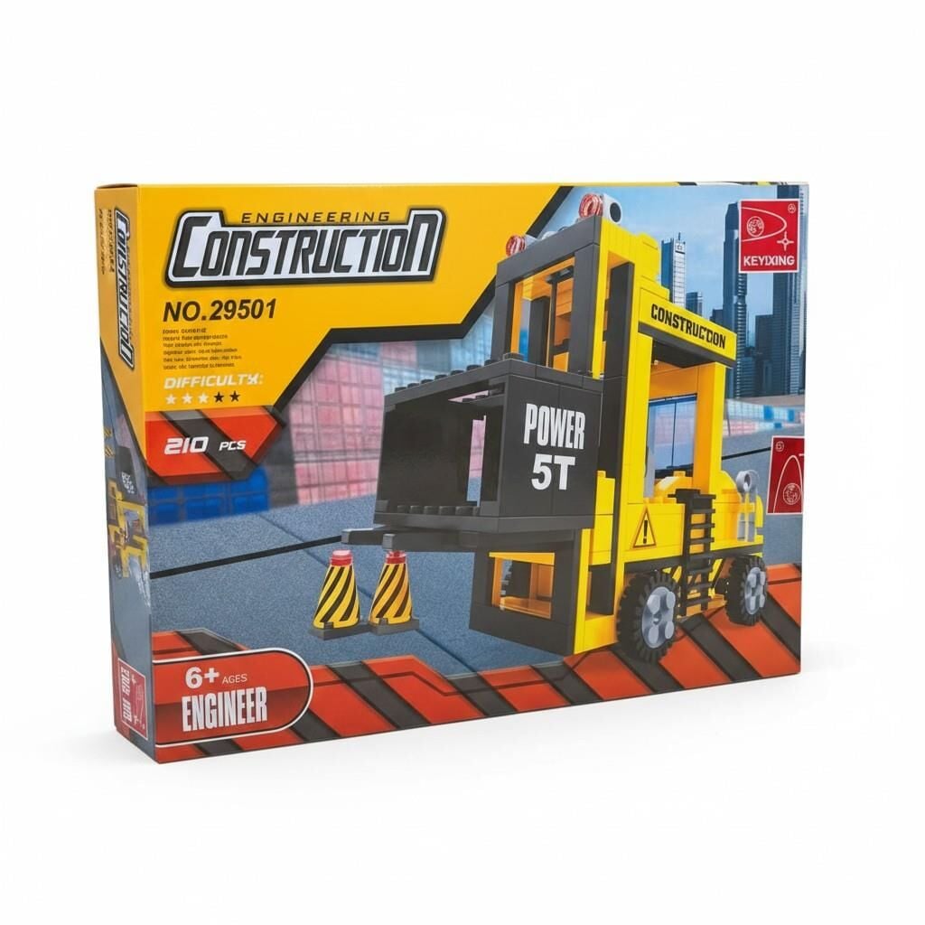 BIG29501 AUSINI CONSTRUCTION 206 PARÇA MİNİ LEGO FORKLİFT
