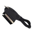 Powermaster PM-12979 Uydu Alıcısı AV Kablo 3.5 Mm Stereo Erkek-Scart Kablo 1.2 Metre Uzun Jack
