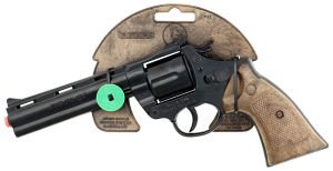 Gonher Revolver 12'li  Uzun Namnulu Siyah Metal Polis Koleksiyon Tabancası