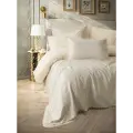 Cotton Box Chi Chi Çift Kişilik Pikeli Nevresim Takımı Velora Cappuccino