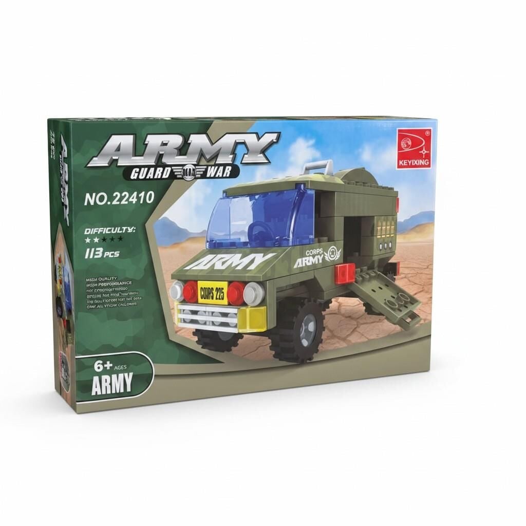 BIG22410 AUSINI ARMY SET 113 PARÇA MİNİ LEGO ASKERİ ARAÇ