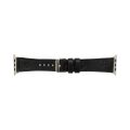 Apple Watch Uyumlu Deri Kordon 42-44-45mm RST1 Siyah