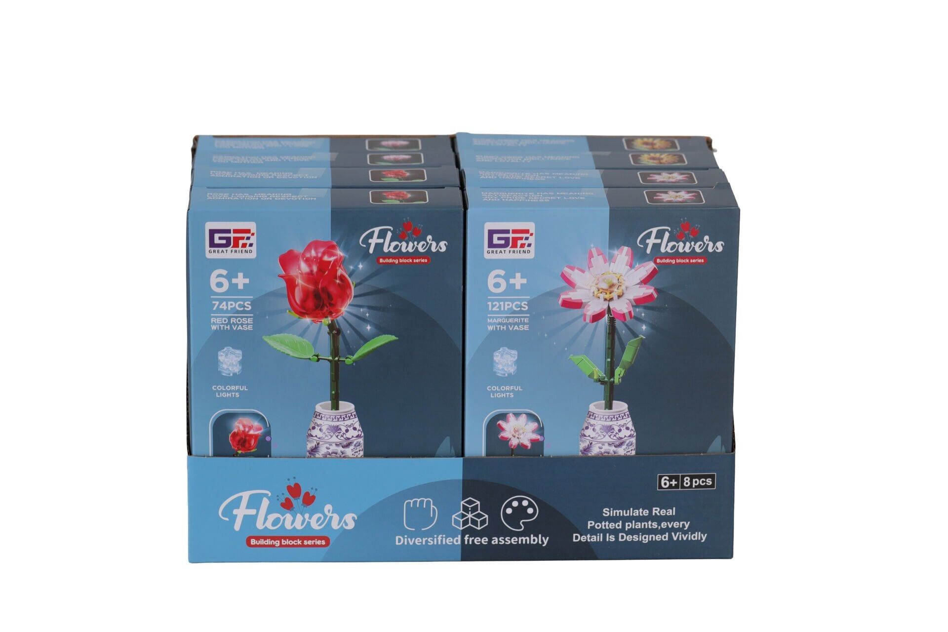 123-992-996 ILIKLI ÇİÇEK BLOKLAR  - 1 Adet Stokta Olan Gönderilir