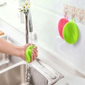 2\'li Kir Tutmaz Tırtıklı Yüzey Bulaşık Yıkama Pedi