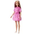 JJN62 Barbie Fashionistas - Damla Desenli Elbise
